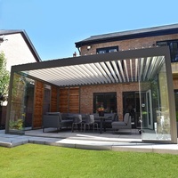 Auvent rétractable de patio de cadre en aluminium personnalisé direct d'usine de la Chine auvent extérieur de pavillon résistant aux intempéries