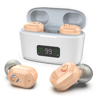 2 aides auditives rechargeables à réduction de bruit pour seniors, amplificateur sonore intra-auriculaire, paire d'écouteurs à double oreille, rehausseur de voix, écouteurs UV
