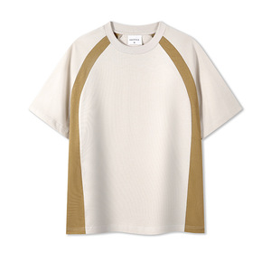 LMT2155 nuevo diseño personalizado contraste Color estilo pijo 240 Gsm 100% algodón pareja Ropa Camisetas para hombres y mujeres - Product Image 3
