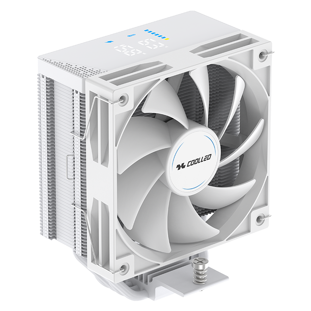 CL-B40-DIG-WH V2 Digital Display PC Radiator Support 14th Gen Core I3-i7 CPU Air Cooler CPU 220W LGA 115X/1200/1700/1851 AMD AM4