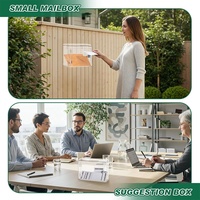 Boîte à dons en acrylique avec serrure et porte-panneau, grande boîte à suggestions transparente verrouillable pour collectes de fonds, votes et dépôts sécurisés d'argent