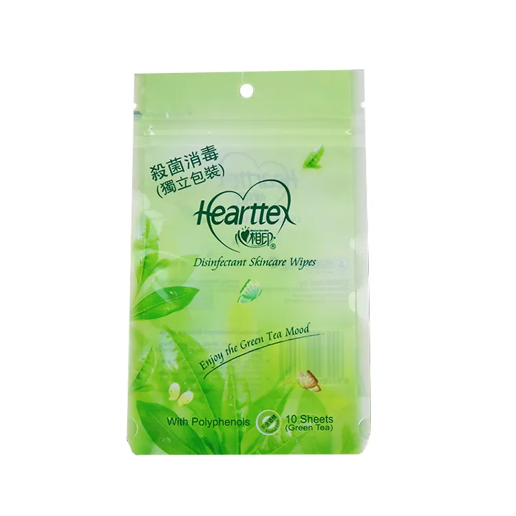 Custom Printing Plastic Packaging Baby Sanitary Nappy Packaging Wet Facial Tissue Paper Zip Bags