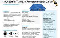 Protempis Thunderbolt GM330 PTP Grandmaster Clock Fiche technique préliminaire V1.7