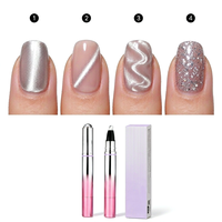 Stylo Magnétique Portable 7-en-1 Effet Œil de Chat pour Vernis à Ongles, Gel UV LED Monophase, Vernis Semi-Permanent pour Nail Art à Domicile et Professionnel