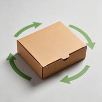 Boîte d'expédition en carton ondulé 100 % recyclé post-consommation, type avion, en kraft brun, avec fermeture à rabat, personnalisable, impression écologique