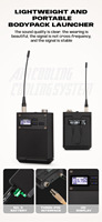 Système de microphone sans fil XTUGA X-26 True Diversity 1000M avec micro-casque/lavalier XLR, suppression du bruit, 2 canaux, pour extérieur et église