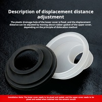 Tubo Conector de Desagüe para Inodoro con Brida Resistente a los Olores, Accesorios de Baño, Tubo de Desplazamiento para Urinario