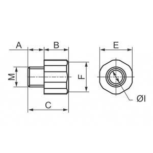 Manchon réducteur élevé en acier mâle/femelle 1/2X3/4 pour huile usinée à l'eau Bronze Zinc forgé disponible 12mm 50mm 14mm 30mm - Product Image 3