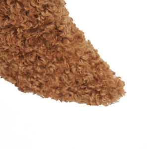 <span class=keywords><strong>Bottes</strong></span> personnalisées aux genoux de couleur marron pour l'hiver <span class=keywords><strong>bottes</strong></span> longues en laine avec doublure en fourrure à talon haut et à bout pointu en cristal pour femmes à talons - Product Image 4