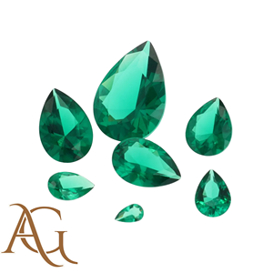 Peras Esmeralda colombianas cultivadas en laboratorio, piedras preciosas sueltas hidrotermales en forma de pera para joyería, 6x9mm a 10x20mm, Esmeraldas creadas - Product Image 5