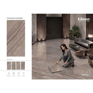 Indian Supplier's Modern 8.8mm Thick Ceramic Porcelain Floor Tiles 600x1200mm Chicago Bronze Dark Wall Granite 60x120 Clay - Product Image 3