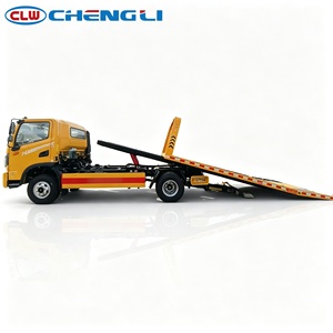 Dongfeng Huashen 4X2 One-Tow-Two Wrecker <b>Truck</b> <b>Flatbed</b> Heavy Duty Tow <b>Truck</b> for Road Rescue - Product Image 4