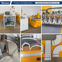 Machine de découpe CNC à cinq axes pour panneaux de conduits pré-isolés V4013, traitement à lame unique pour composants de conduits PIR et phénoliques