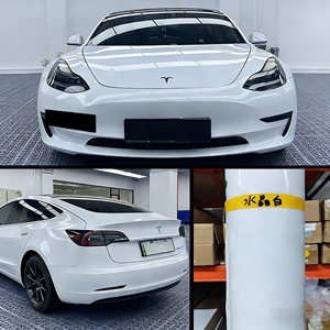 Film de protection de peinture pour <span class=keywords><strong>voiture</strong></span> en PET brillant blanc cristal de qualité supérieure, autocollant vinyle pour carrosserie, prix abordable - Product Image 2