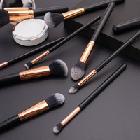 11 pinceaux de maquillage de qualité supérieure pour débutants en maquillage, professionnels, avec étui de voyage