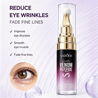 Crème Contour des Yeux Anti-Rides au Venin de Serpent et à la Caféine avec Acide Hyaluronique pour les Cernes, Hydratante et Nourrissante