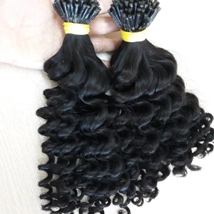 ผมต่อแบบอิตาเลียนเคราตินตรงแบบหยิกเล็กน้อย ผมแท้ธรรมชาติแบบสองชั้น เวอร์จิ้นเวียดนาม เรมี่ แบบ Stick Tip - Product Image 1