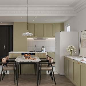 Muebles de Cocina Modulares Color Crema, Diseño Moderno, Juego Completo de Gabinetes de Madera, Proveedor de Muebles de Lujo para el Hogar - Product Image 2