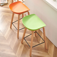 Tabourets de bar modernes de luxe en bois massif pour cuisine, bar à domicile, atelier, chambre et extérieur