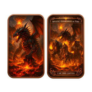 Minotaur Dragon <span class=keywords><strong>Golem</strong></span> Fire Unicorn Juego de Barras de Cobre Puro de 1 oz con Lingote de Oro para Coleccionistas - Product Image 4