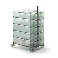 Table de chevet polyvalente en plastique acrylique transparent pour chambre à coucher
