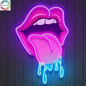 Ipixel Môi Lưỡi Neon Dấu Hiệu Lưỡi LED Ánh Sáng Dấu Hiệu 3-AA Pin Powered Neon Ánh Sáng Cho Tường Trang Trí Nội Thất Ánh Sáng Ban Đêm Neon Dấu Hiệu - Product Image 3