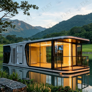 FLKT Maison Capsule Spatiale Panoramique de Luxe, Imperméable et Résistante au Vent, Cabine Mobile Préfabriquée Modulaire pour Glamping et Complexes Hôteliers - Product Image 1