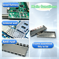 Casing Pelindung PCB Logam Lembaran untuk Solder, Bingkai Penutup, Stamping, Pelindung RF EMI
