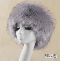 Bandeau large en fausse fourrure de renard pour femme, accessoires de cheveux, couvre-chef russe, chapeau en fourrure