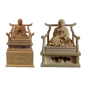 Hand-made Wood Carving Buddhist Handicraft