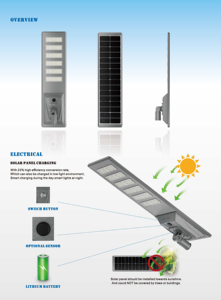 Luz de Rua <span class=keywords><strong>Solar</strong></span> de Alta Brilho à Prova d'Água IP66 ABS Alta Potência <span class=keywords><strong>1000W</strong></span> 2000W 3000W Luz de Rua <span class=keywords><strong>Solar</strong></span> LED Tudo em Um para Exterior - Product Image 3