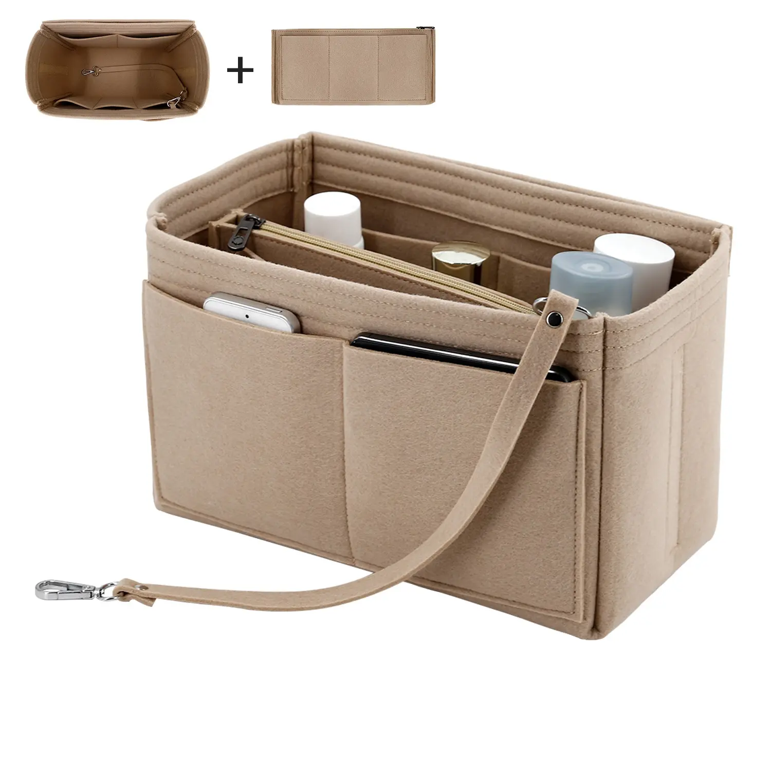 Filz Geldbörse Organizer Insert Geldbörse Handtasche Organizer Tasche in Bag Organizer Passt Speedy Never full mit Innen tasche