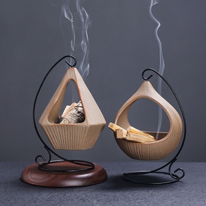 Brûleur d'encens en céramique LANJO pour Palo Santo et <span class=keywords><strong>sauge</strong></span> avec support pour Bakhoor et four suspendu artisanal pour la combustion - Product Image 2
