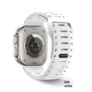 Bracelet de montre en silicone sport respirant et doux pour <span class=keywords><strong>Apple</strong></span> <span class=keywords><strong>Watch</strong></span> Series <span class=keywords><strong>7</strong></span>/8/9/10/11 - Product Image 5