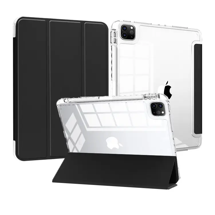 Casing penutup Tablet bening transparan asli untuk Funda ipad 7 8 9 10 Generation Pro 11 & ipad 10th Air 4 5 10.9 12.9 5th Mini 6