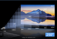 Projecteur intelligent LED HD 1080P compatible avec la lumière du jour |   Android 14 800 ANSI Lumens |   Objectif autofocus WiFi 5G portable avec stockage de 16 Go