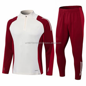 Long Sleeve Half-Zip Printed Football Training Suit Set Jersey Regular Fit Breathable Quick Dry Sun Protection All Seasons - Product Image 1