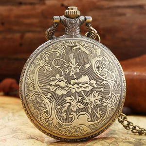 Retro bronz Fob zinciri saat lokomotif tren kolye kolye kuvars Steampunk cep saati erkekler için - Product Image 3