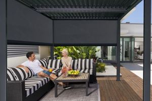 Pérgola eléctrica impermeable <span class=keywords><strong>para</strong></span> exteriores, hoja de persiana <span class=keywords><strong>para</strong></span> techo, con Motor IP65 - Product Image 3