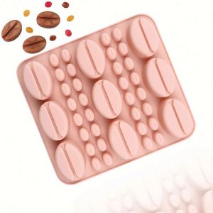 Molde de Silicona para Chocolate, Dulces y Galletas con Forma de Granos de Café, Reutilizable, Libre de BPA, para Hacer Hielo a Mano, OEM/ODM - Product Image 1