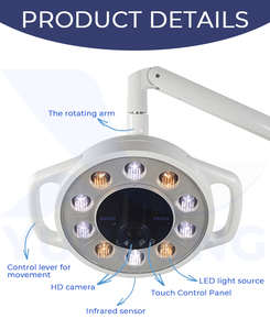 Lampada Chirurgica per Impianti Dentali con Telecamera 4K Integrata, Compatibile con Sistemi Multipli, Luce Operatoria Senza Ombre per Cliniche Dentistiche - Product Image 4