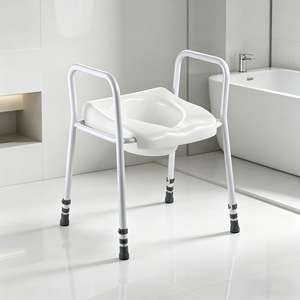 Chaise de toilette en aluminium Foxconn, réglable, portable, capacité de charge 130 kg, pour personnes âgées et femmes enceintes, utilisation en salle de bain - Product Image 1