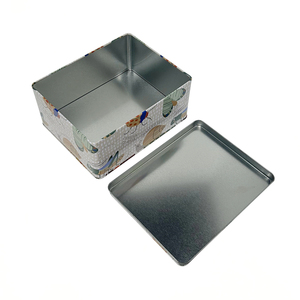 Offres Spéciales boîte carrée en <span class=keywords><strong>métal</strong></span>/boîtes à biscuits carrées bon marché vides/boîte carrée en fer blanc emballage étui de beauté en aluminium - Product Image 1