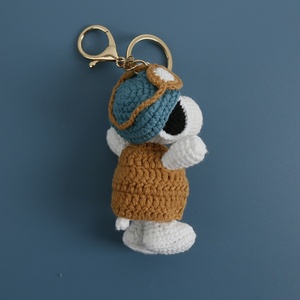 Pendentifs en crochet et <span class=keywords><strong>porte</strong></span>-clés anime super mignons, figurines <span class=keywords><strong>Snoopy</strong></span> créatives faites à la main en tricot - Product Image 3