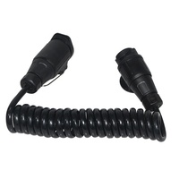 Câble spiralé d'alimentation 13 broches, 3 m, pour connexion de remorque, rallonge enroulée