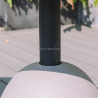 Mobilier d'extérieur rond gris béton GFRC Table basse et chaise avec résistance à l'eau parfaite