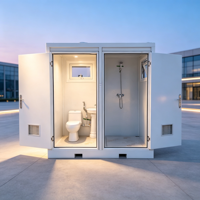 Cabine de douche et toilettes portables, conteneur mobile, mini-maison, toilettes à la turque, salle de bain mobile pour camping
