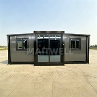 Maison conteneur extensible de 20 pieds de haute qualité, maisonnette préfabriquée durable entièrement meublée avec cuisine et salle de bain