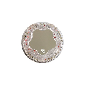 Penyangga Ponsel Magnetik Berhiaskan Rhinestone - Perekat Bunga Berkilau Cermin Mewah Cincin Teleskopik Penyangga Ponsel - Product Image 5