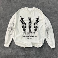 Camiseta de Manga Larga con Estampado de Telaraña, 100% Algodón, 305 Gramos, de Alta Calidad, Fabricación Personalizada, para Hombre y Mujer